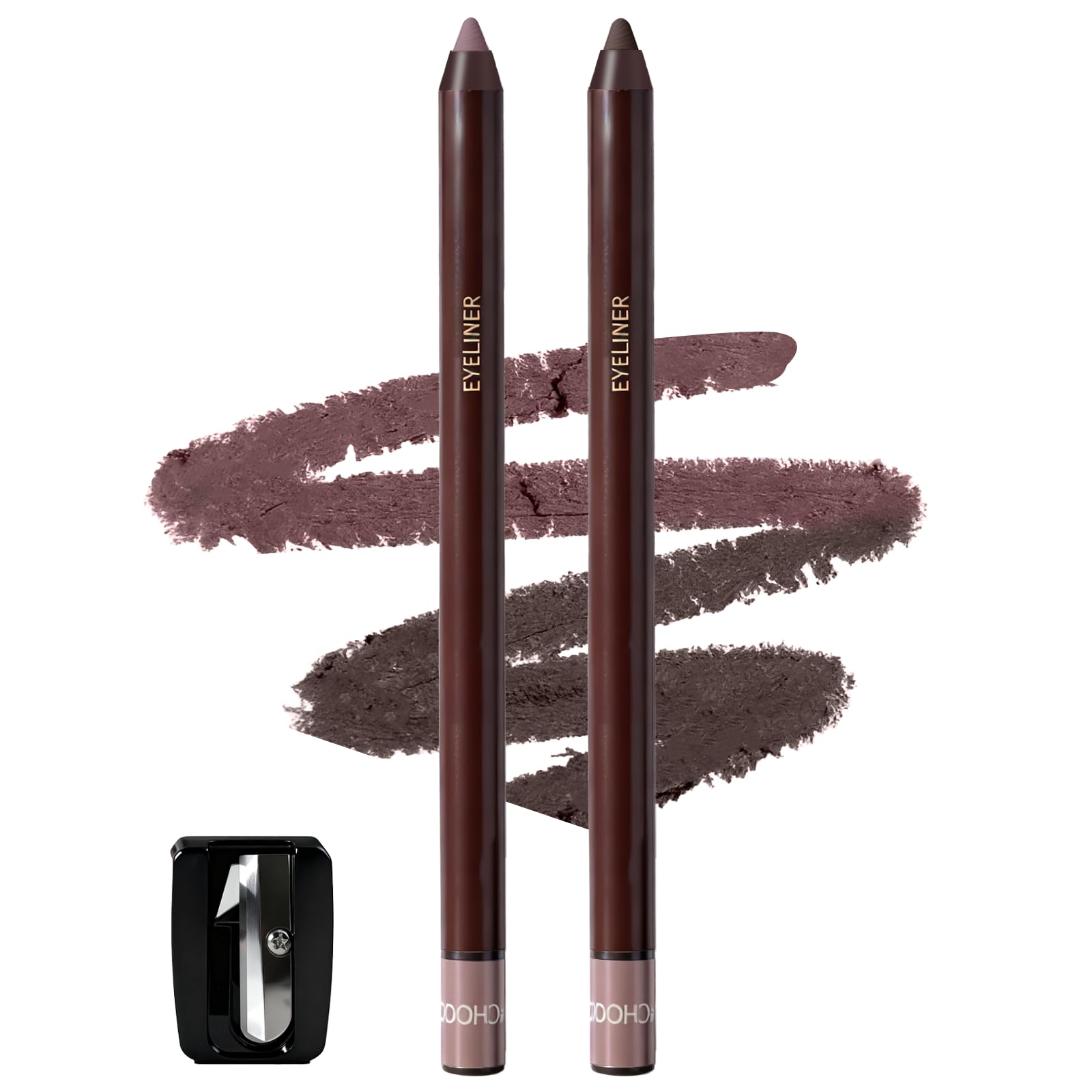Brenqe Plum&Brown 2PCS Gel Eyeliner Pencil | Waterproof, Long-Lasting Plum & Brown