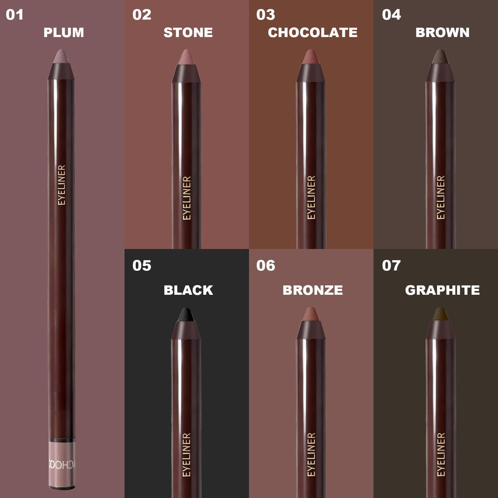 Brenqe Plum & Black Gel Eyeliner Set 2PCS – Long-Lasting Waterproof Creamy Gel