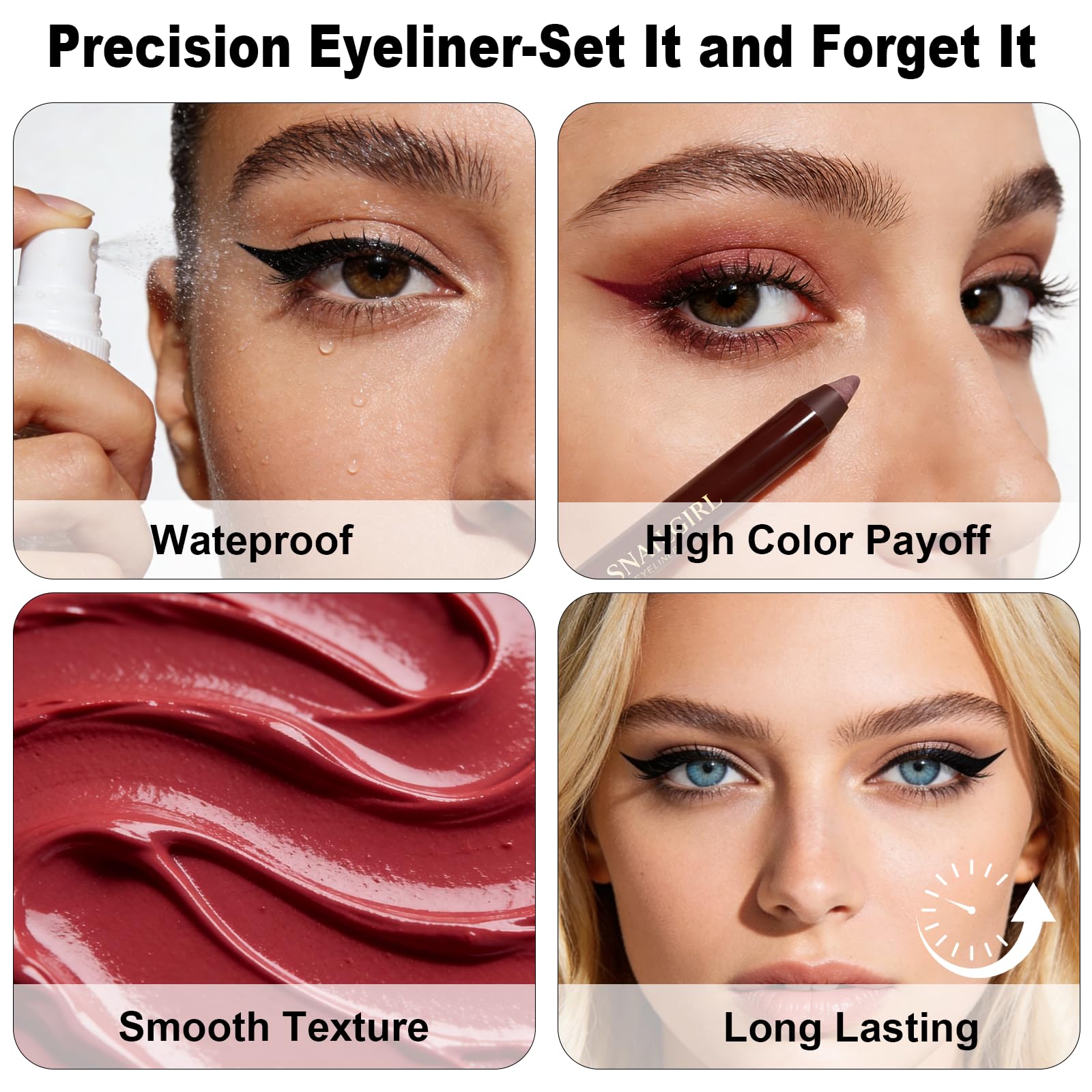 Brenqe Plum & Chocolate Eyeliner Set 2PCS – Waterproof and Long-Lasting