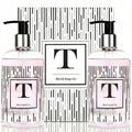 Brevä Soap Co. Monogrammed Hand Soap – Letter T | Citrus Bloom Scent | 12 oz (Pack of 2)