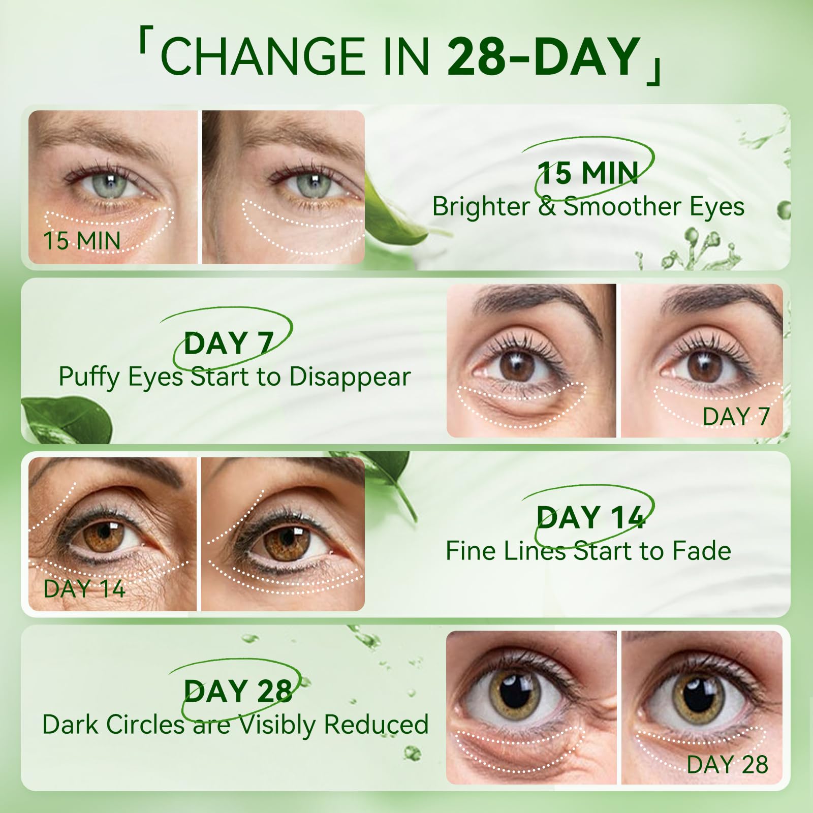 BREYLEE Aloe Vera Eye Masks – 60 Pcs for Puffy Eyes & Dark Circles