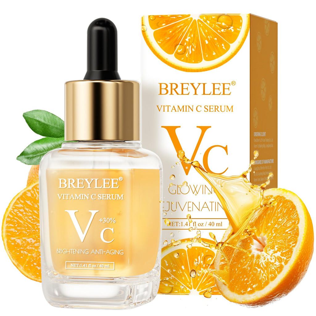 BREYLEE Vitamin C Serum for Face & Eye – Brightening, Dark Spot Reduction & Anti-Aging (1.4 oz)