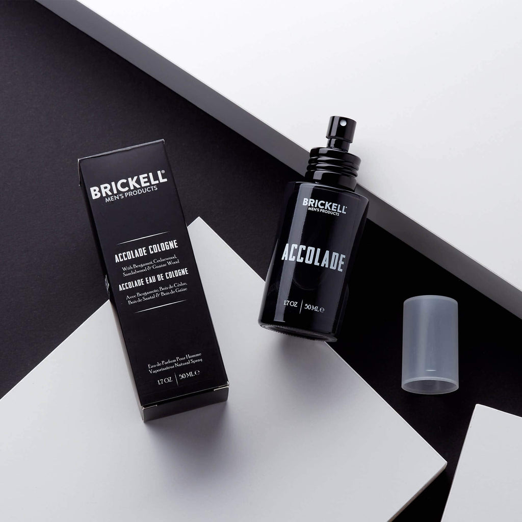 Brickell Men's Accolade Cologne – Italian Bergamot, Cedarwood, Sandalwood, Lemon & Guaiac Wood, 1.7 oz (Natural & Organic)