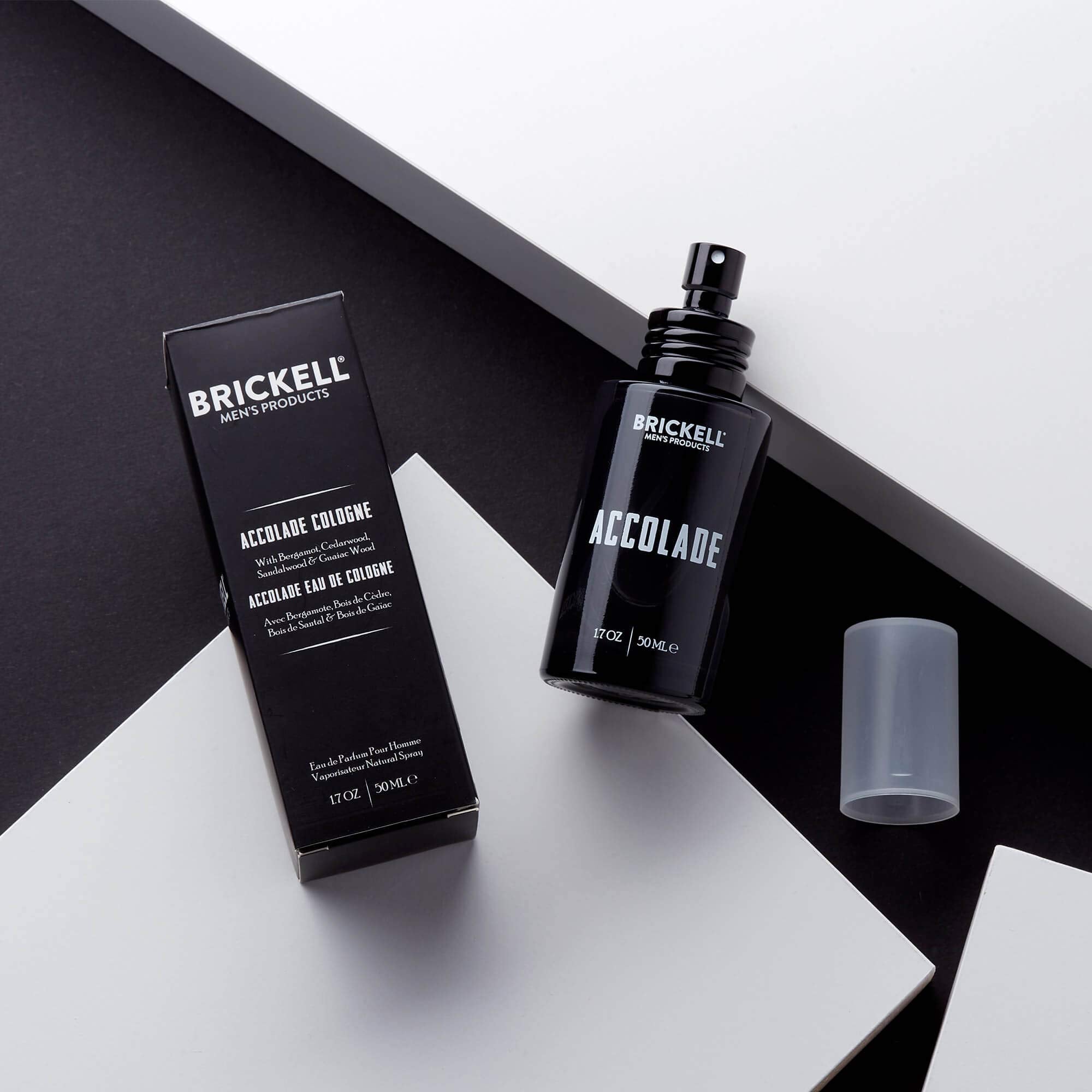 Brickell Men's Accolade Cologne – Italian Bergamot, Cedarwood, Sandalwood, Lemon & Guaiac Wood, 1.7 oz (Natural & Organic)