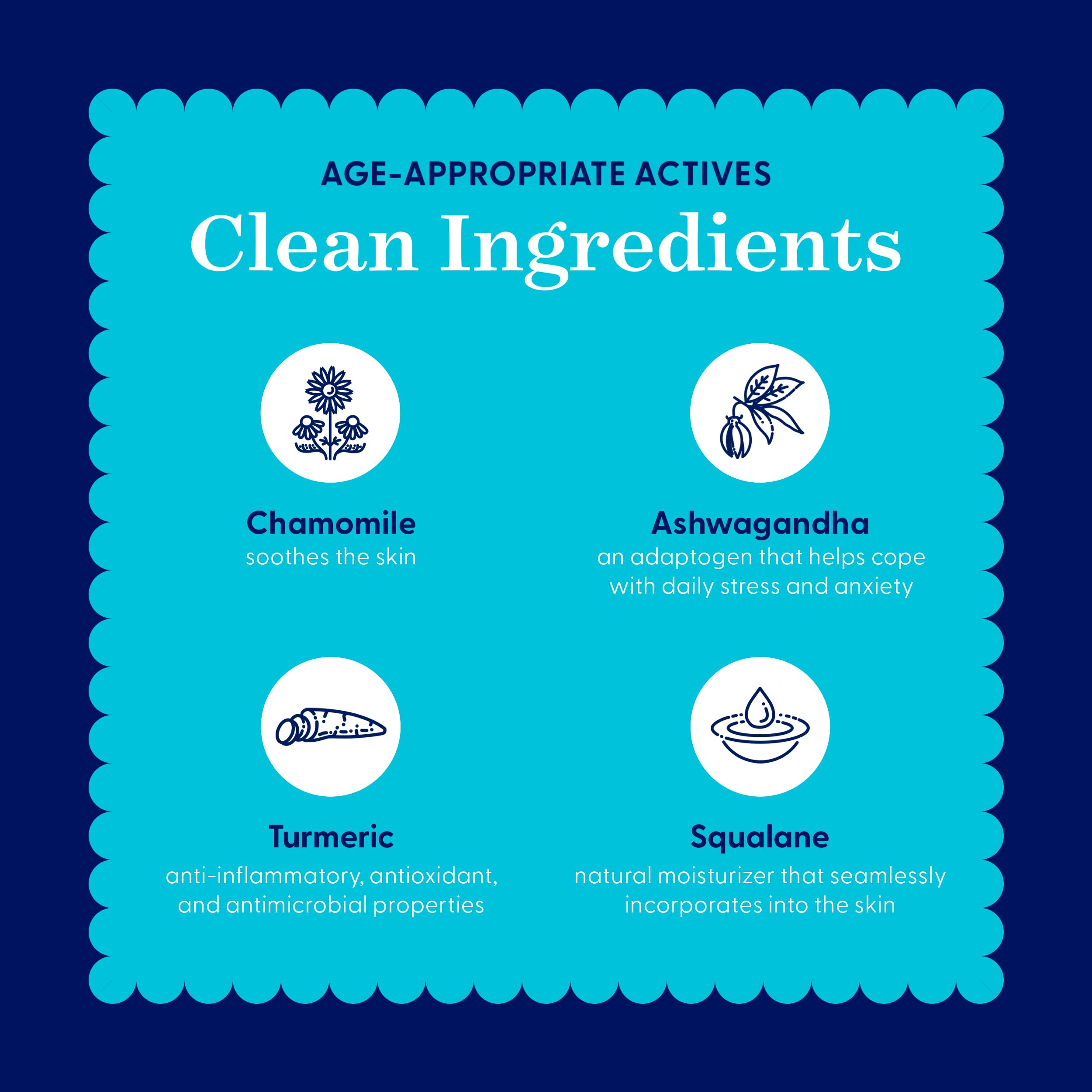 Day+Bright Facial Moisturizer for Teens | 50mL | Non-Greasy Hydration | Chamomile, Turmeric, Ashwagandha