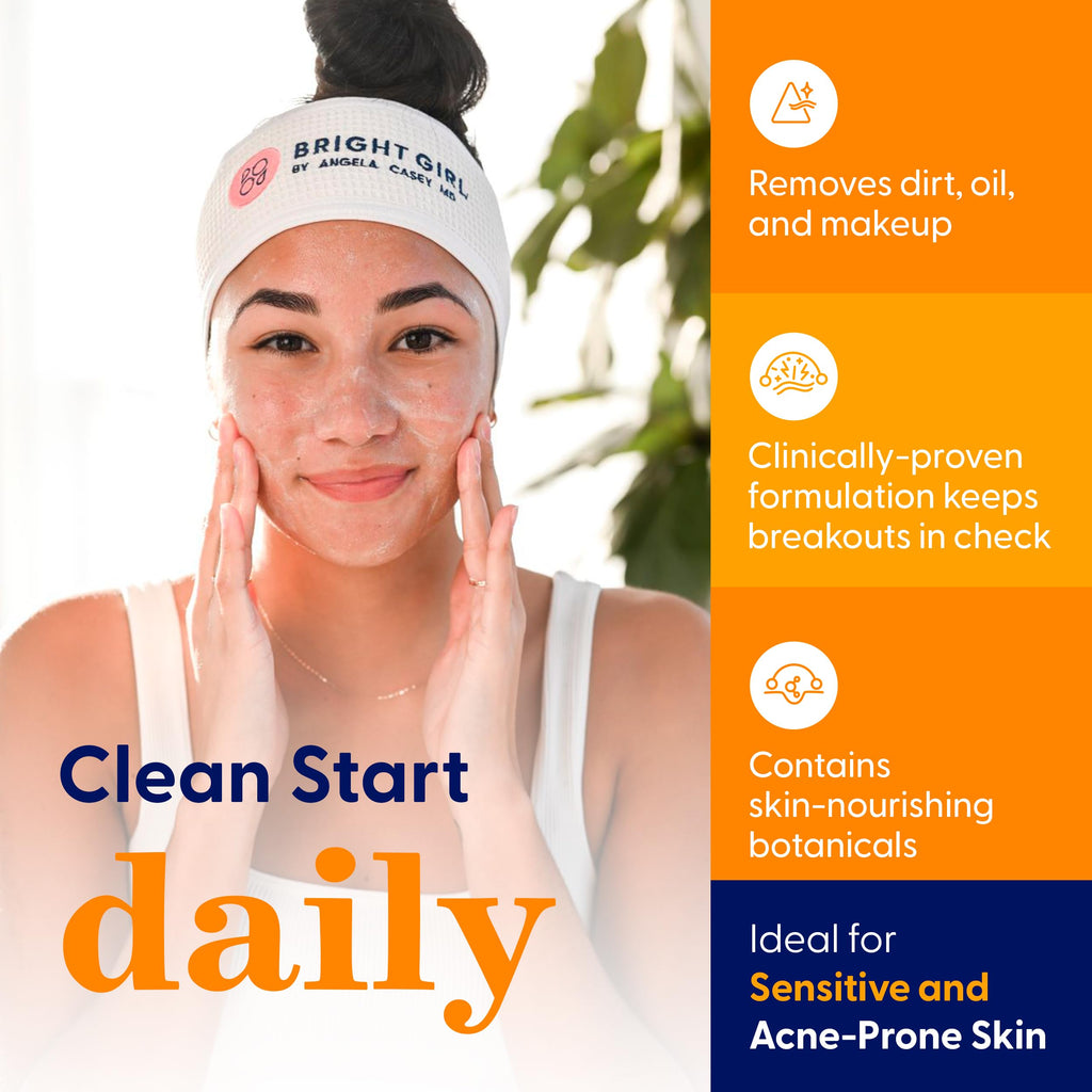 Bright Girl Gentle Bright+Clean Gel Cleanser by Dermatologist Angela Casey MD | Teen Skincare Must-Have