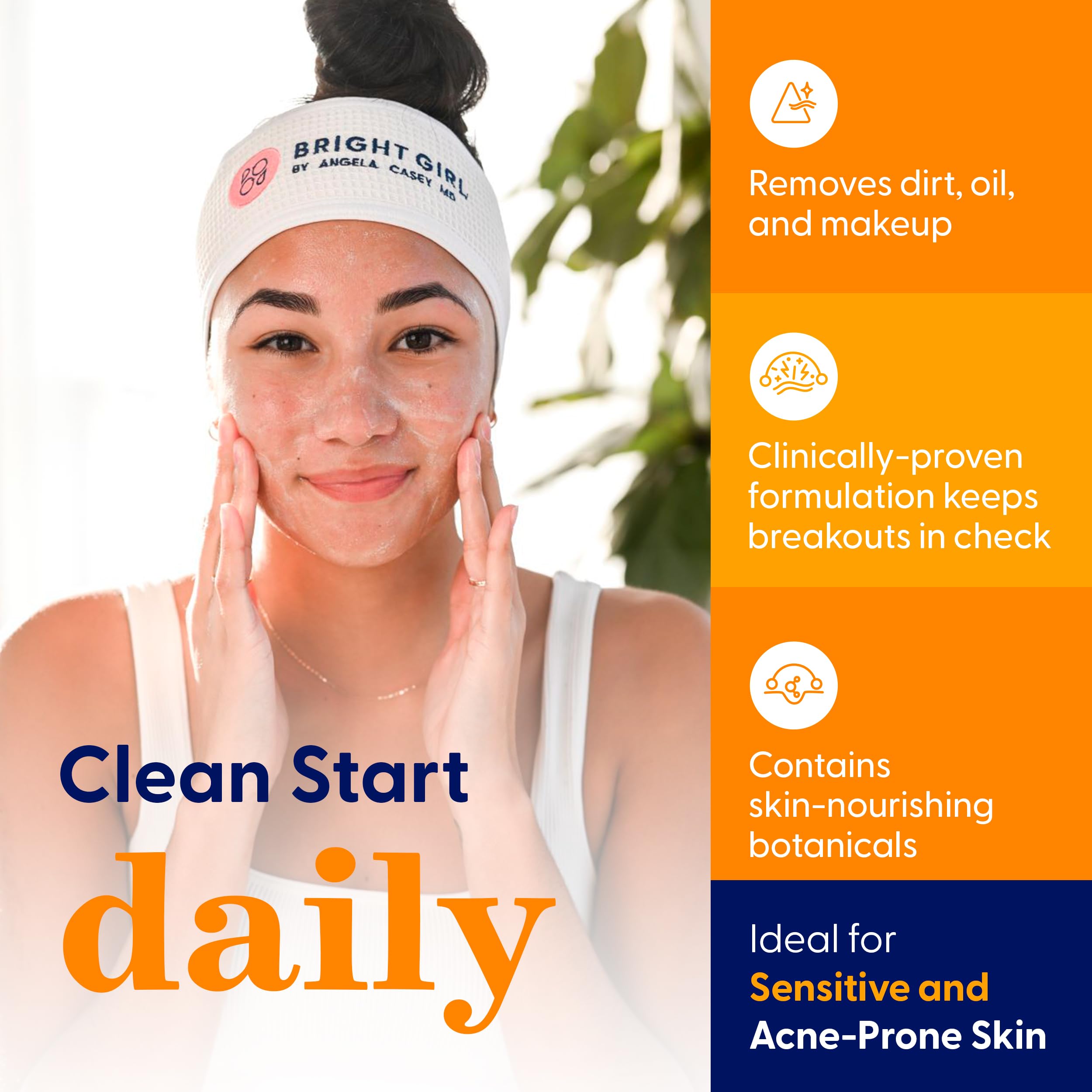 Bright Girl Gentle Bright+Clean Gel Cleanser by Dermatologist Angela Casey MD | Teen Skincare Must-Have