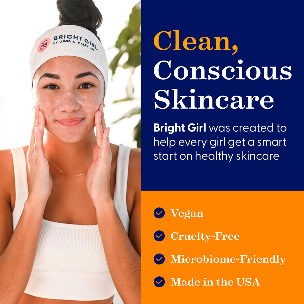 Bright Girl Gentle Bright+Clean Gel Cleanser by Dermatologist Angela Casey MD | Teen Skincare Must-Have