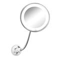 Brightown 10x Magnifying Mirror with Light — Cordless Gooseneck Makeup Mirror (Silver)