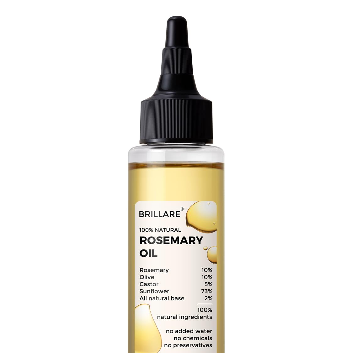 BRILLARE Rosemary Hair Oil – Healthy Hair, 3.38 Fl Oz