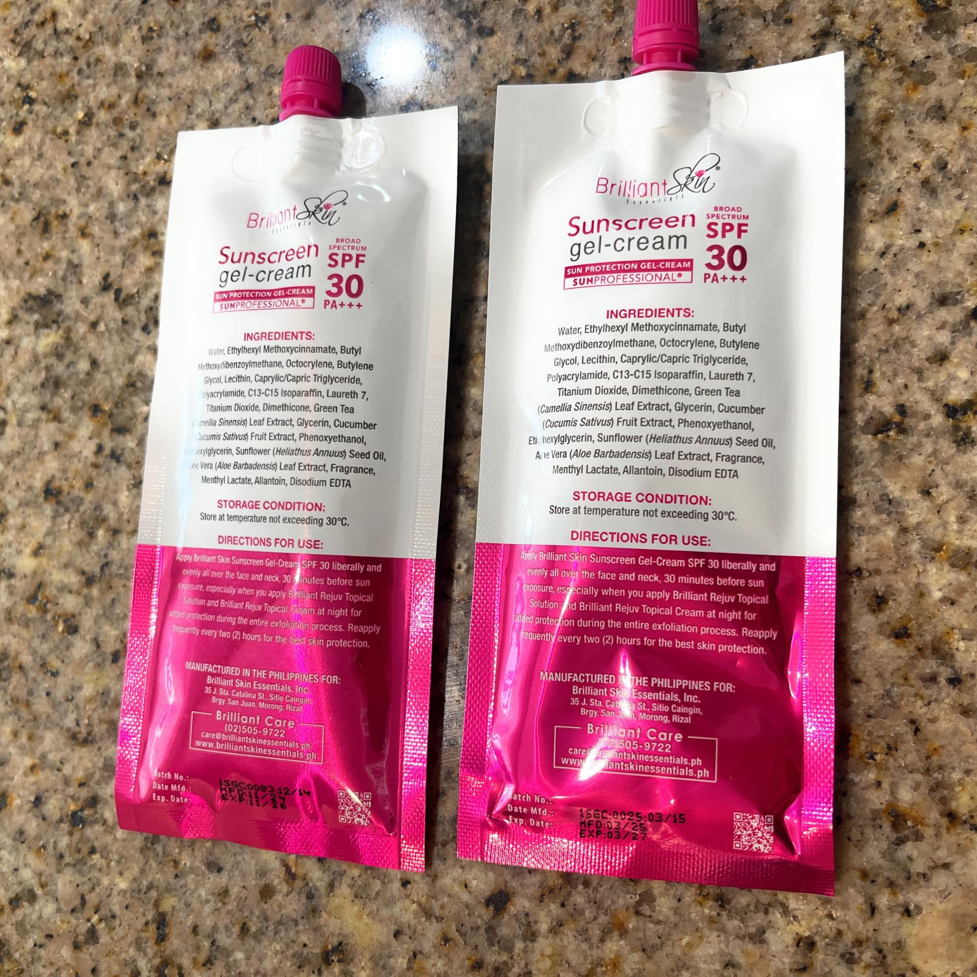 Brilliant Sunscreen Gel-Cream SPF 30 – 2 Pack | Lightweight, Water-Resistant Sun Protection