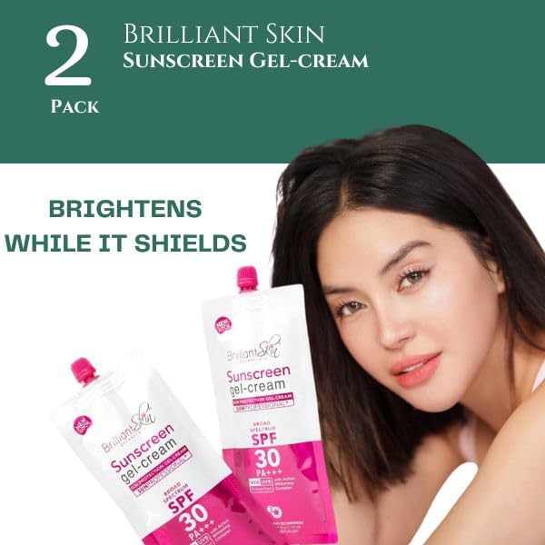 Brilliant Sunscreen Gel-Cream SPF 30 – 2 Pack | Lightweight, Water-Resistant Sun Protection