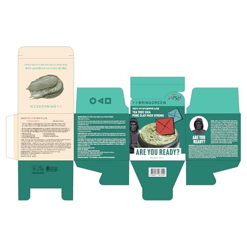 BRING GREEN Netflix Squid Game Edition Tea Tree Cica Pore Clay Pack 100g – Deep Cleansing & Cooling Mask