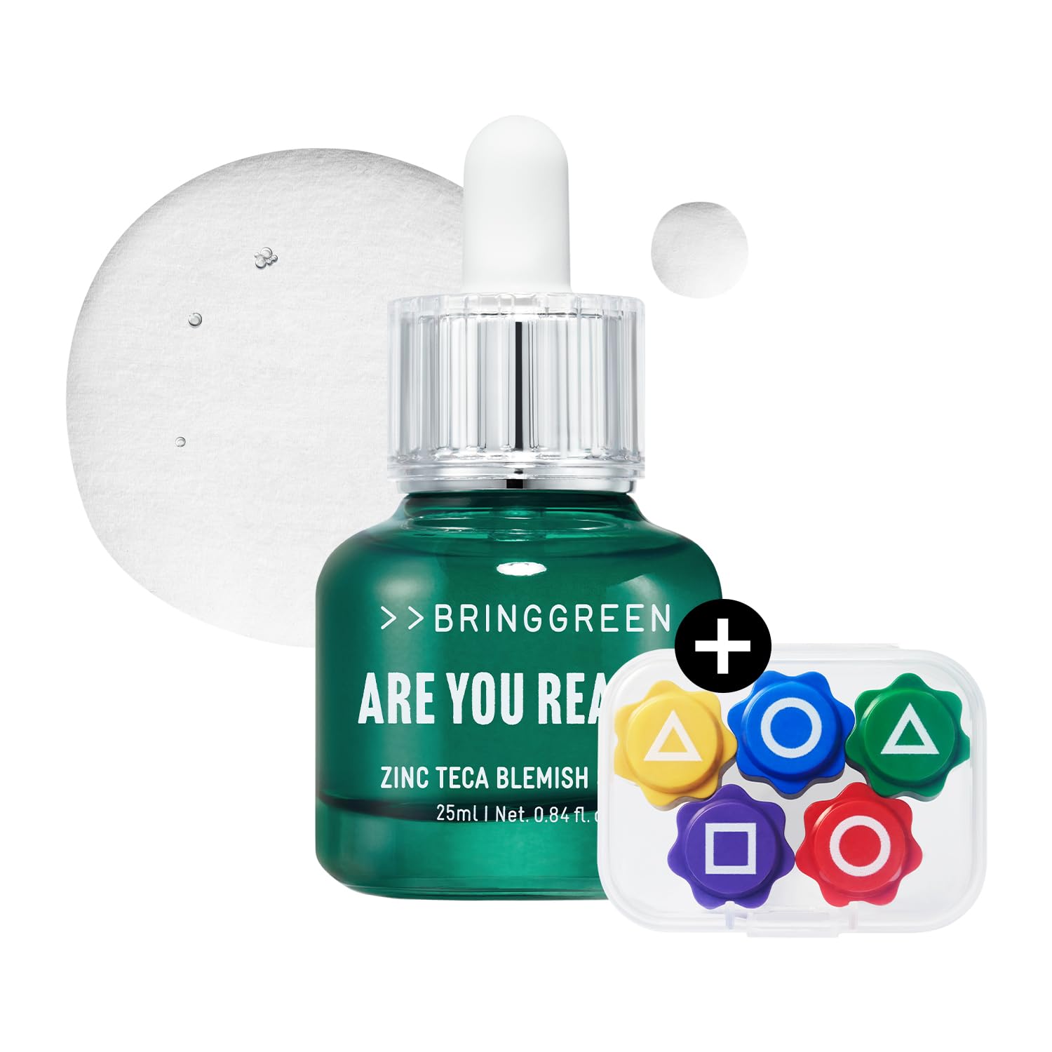 BRING GREEN X NETFLIX SQUID GAME Edition Zinc Teca Serum 25mL | Calming & Oil-Control Serum + Free Gonggi Game
