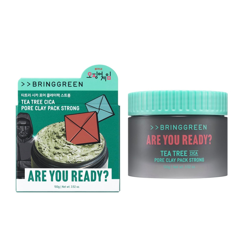 BRING GREEN Netflix Squid Game Edition Tea Tree Cica Pore Clay Pack 100g – Deep Cleansing & Cooling Mask