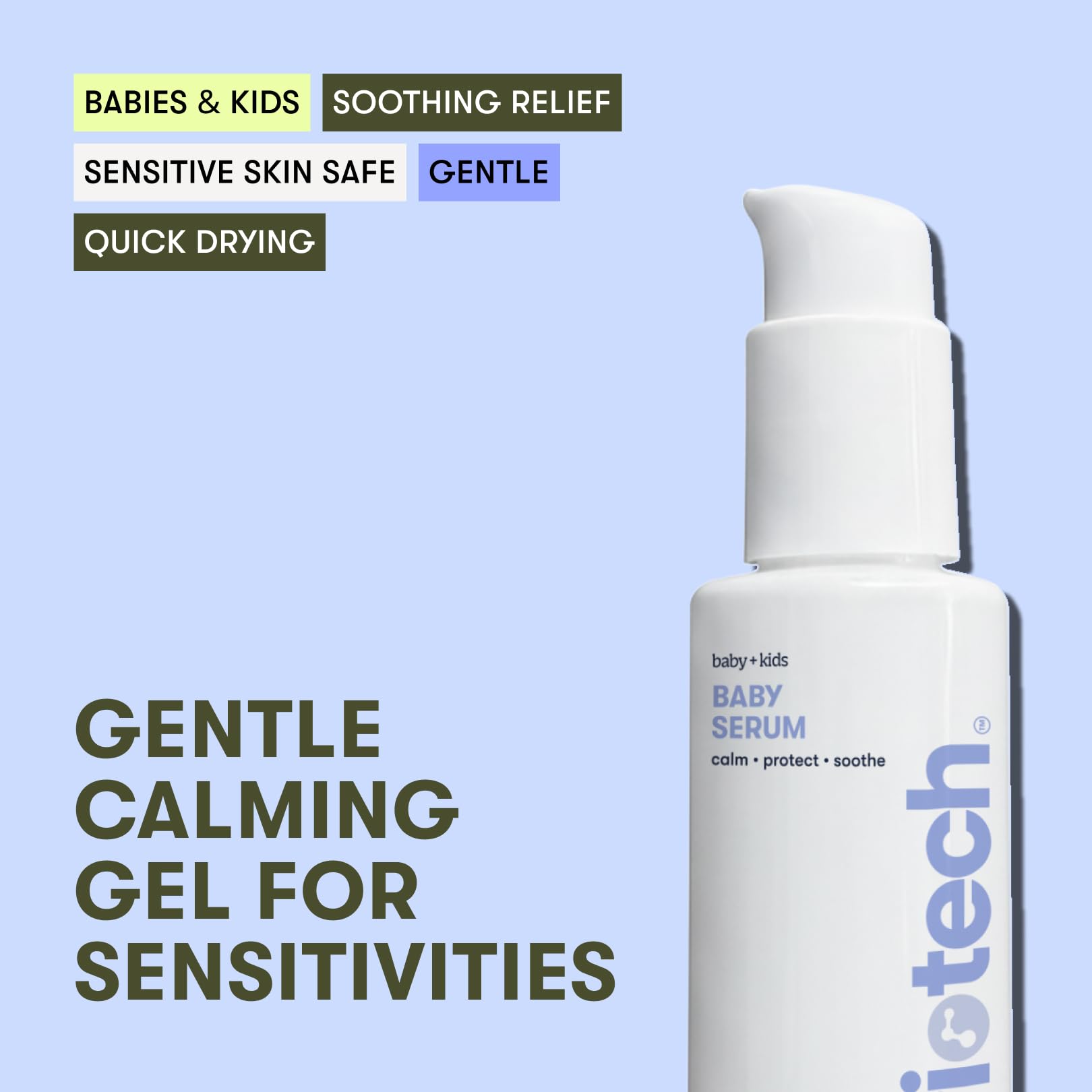 BRIOTECH Babies & Kids Skin Serum – Hypochlorous Acid Gel, Vegan, Quick-Drying Relief (3.4 fl oz)