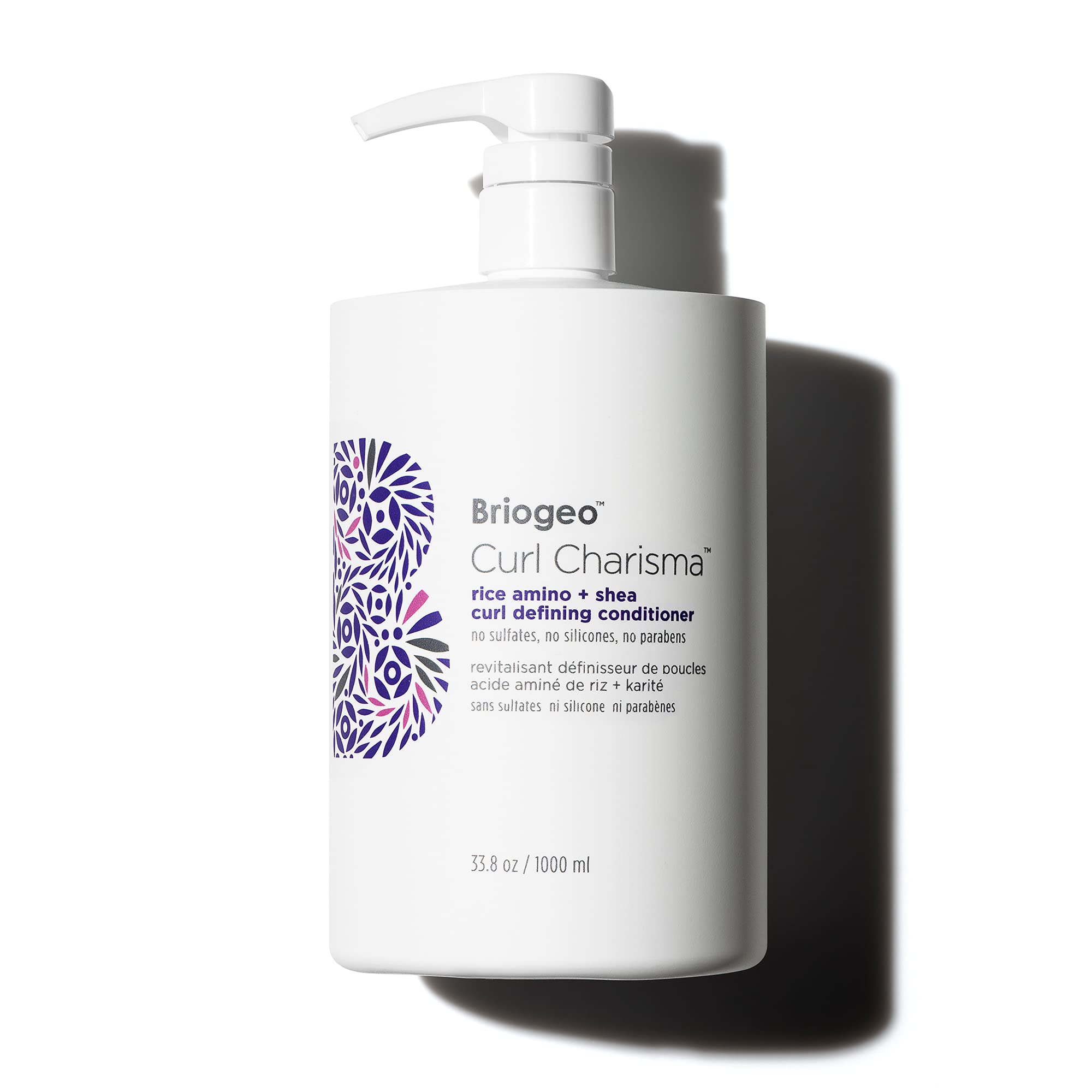 Briogeo Curl Charisma Rice Amino + Avocado Hydrating Conditioner – Define, Moisturize & Frizz Control (33.8 oz)