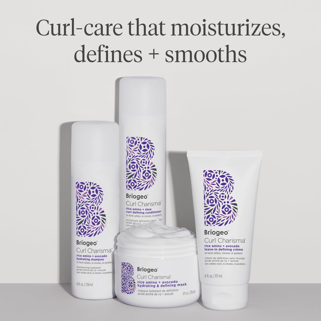 Briogeo Curl Charisma Rice Amino + Avocado Hydrating Conditioner – Define, Moisturize & Frizz Control (33.8 oz)