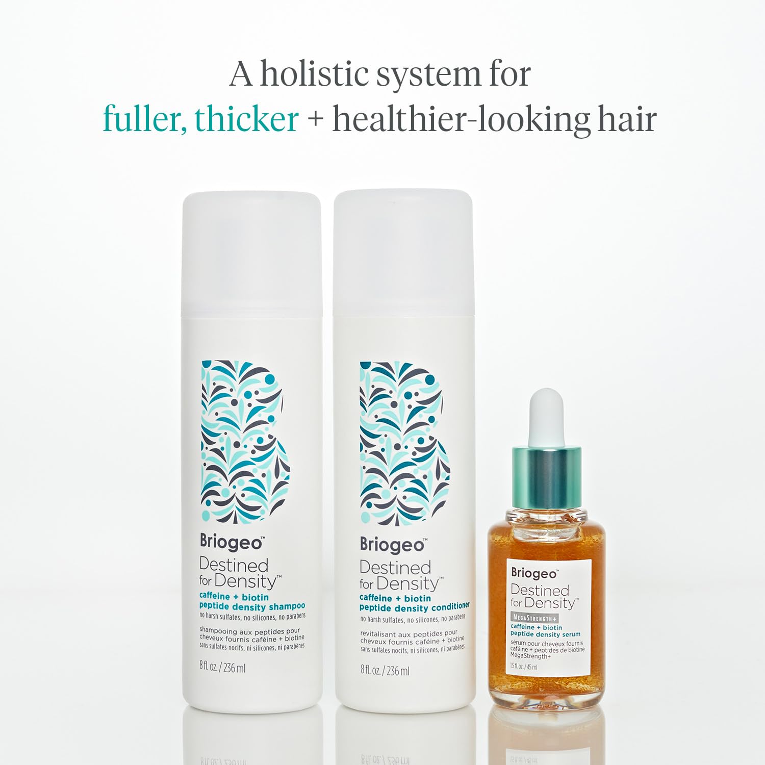 Briogeo Destined For Density Caffeine + Biotin Peptide Density Shampoo | Thickening Shampoo for Fine Hair