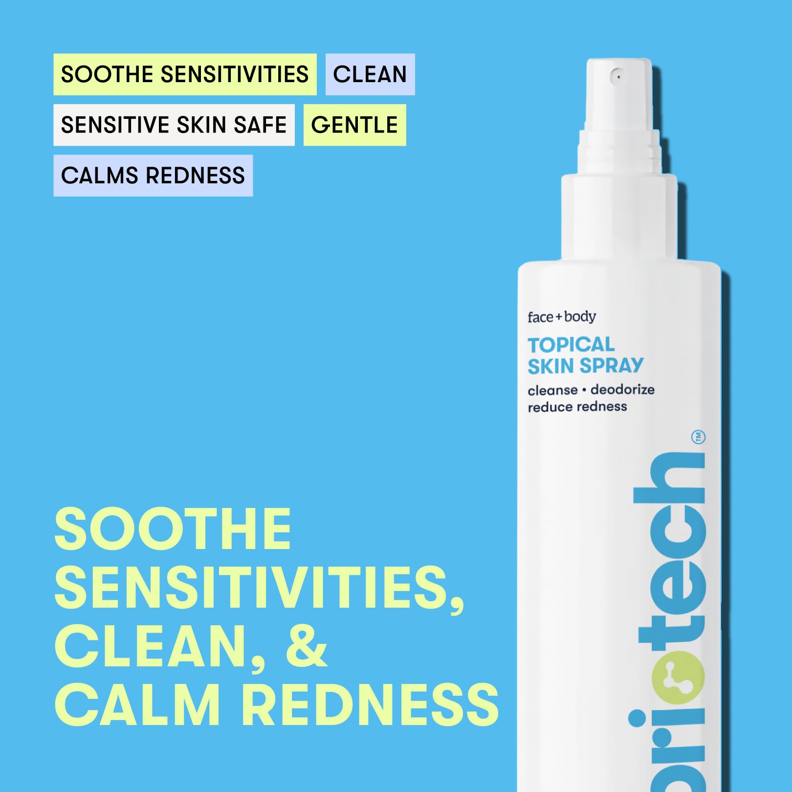 BRIOTECH Topical Skin Spray | HOCl Facial Mist for Sensitive Skin – 8.5 oz (2 Pack)