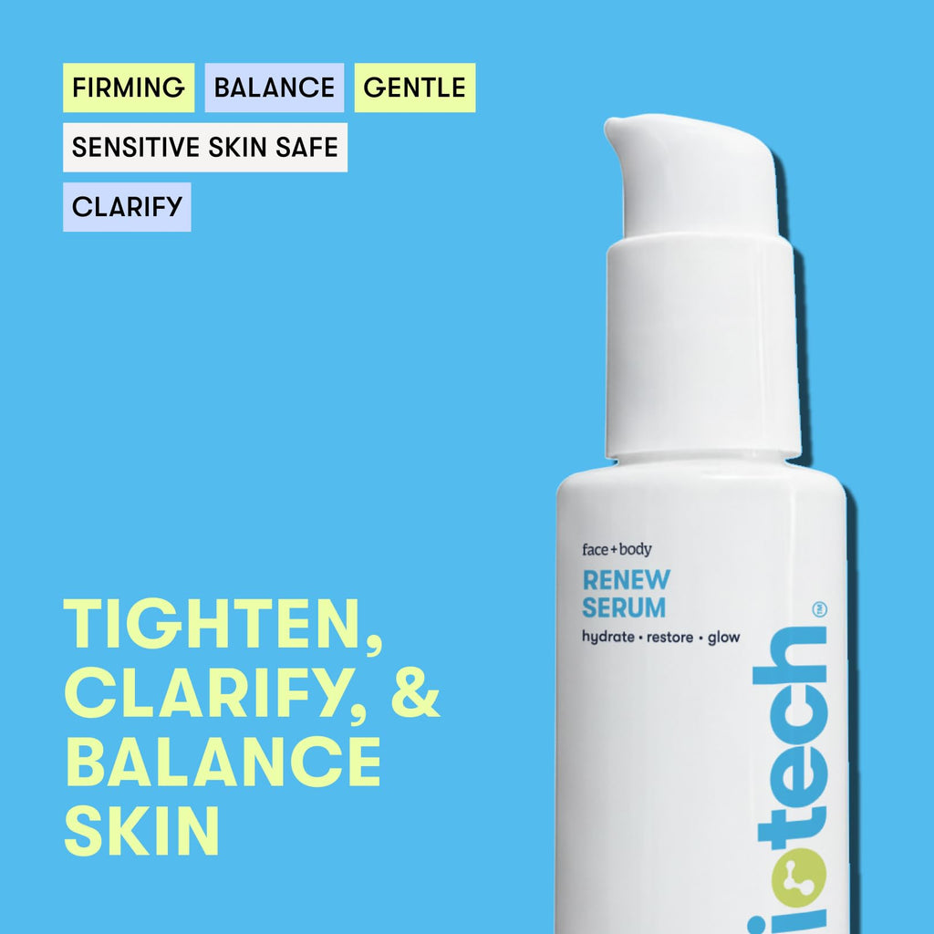 BRIOTECH Renew Serum – Hypochlorous Acid Mineral Gel for Firmer Skin, 3.4 fl oz (2 Pack) – Vegan