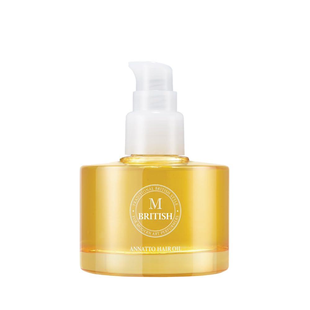 BRITISH M Annatto Hair Oil – Frizz-Free Shine, Deep Hydration, UV Protection