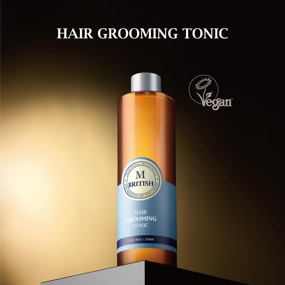 BRITISH M Hair Grooming Tonic – Volume, Texture & Natural Hold (10.82 oz)