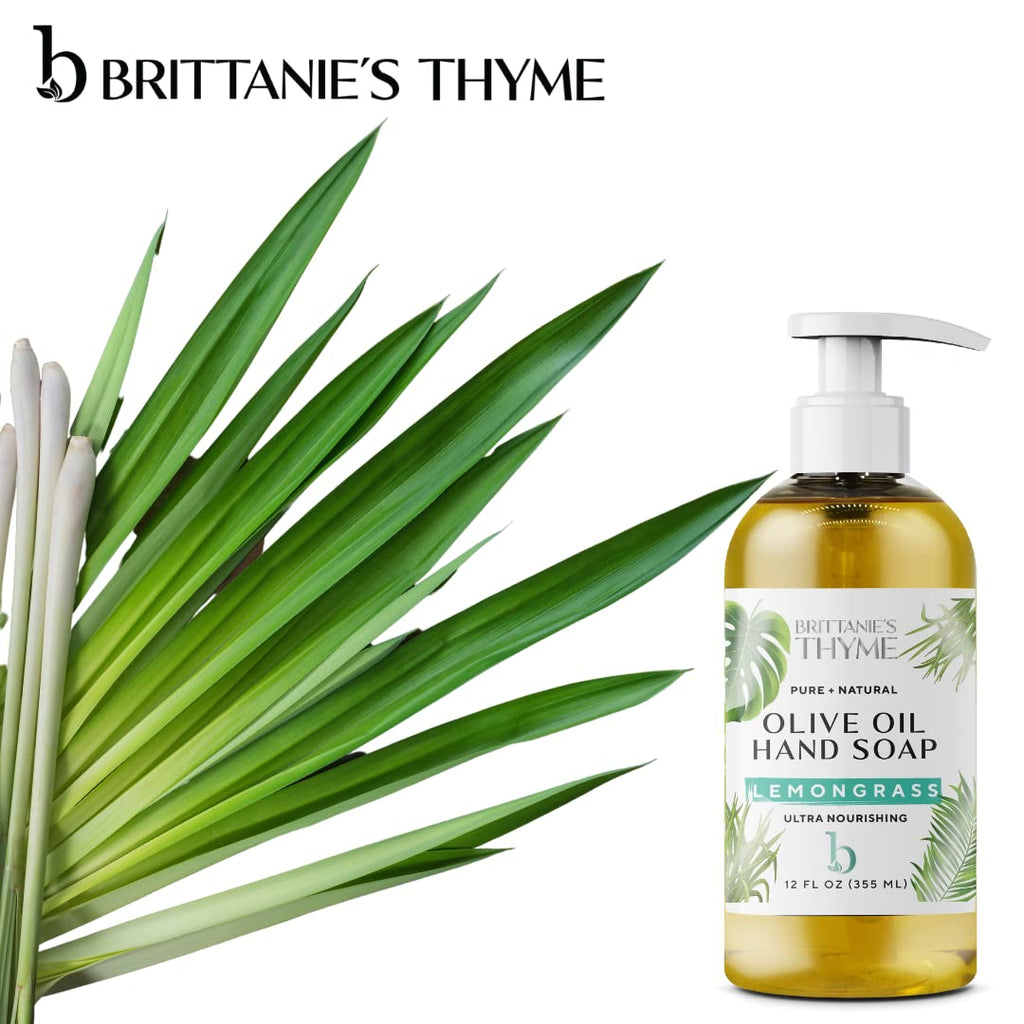 Brittanie’s Thyme Pure Castile Liquid Soap Refill – Lemongrass, 3x12oz | Dish, Hair & Body