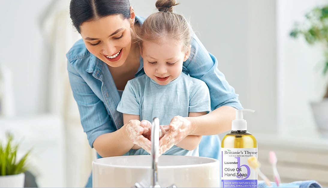 Brittanie’s Thyme Pure Castile Liquid Soap Refill – Lavender, Lemongrass & Rosemary (3 x 16 oz) | Gentle, Plant-Based Cleanser, Vegan & Gluten Free