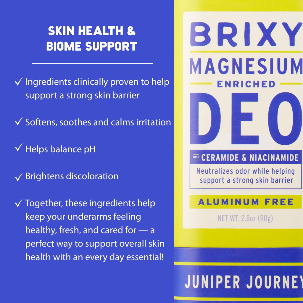 BRIXY Magnesium Deodorant - Aluminum Free, Skin-Friendly Odor Control