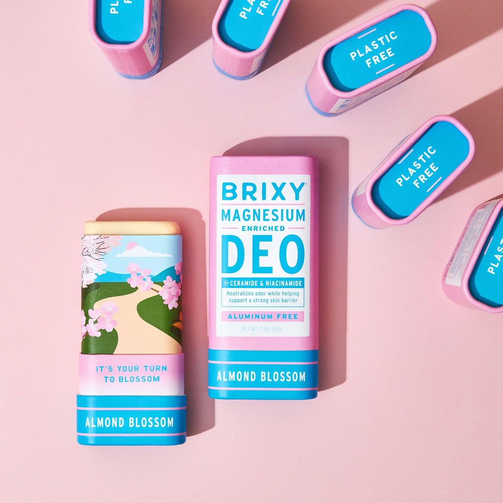 BRIXY Magnesium Deodorant – All-Day Odor Control, Ceramide & Niacinamide, Aluminum & Baking Soda Free
