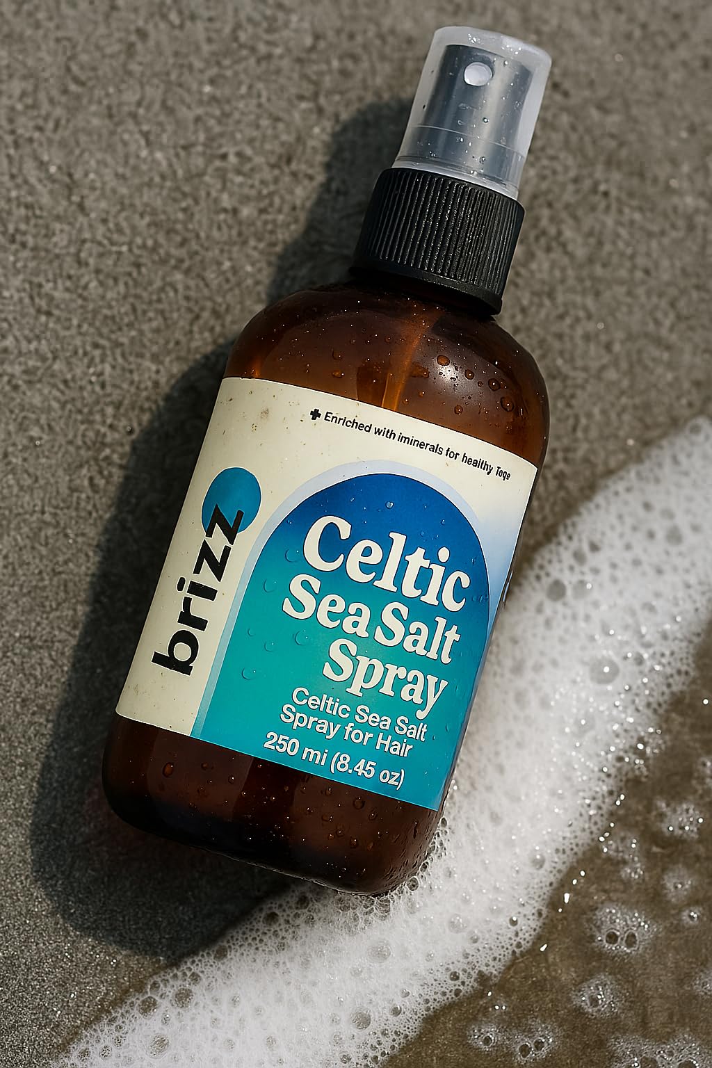 brizz Celtic Sea Salt Hair Spray – Instant Beach Look, Volume & Texture (8.45 fl oz)