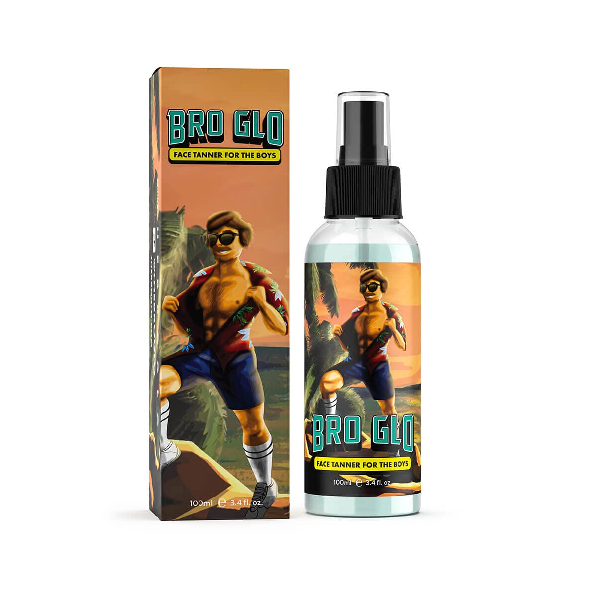 Bro Glo Self Tanner Starter Bundle – Oil-Free, Water-Based Tan for Face & Body