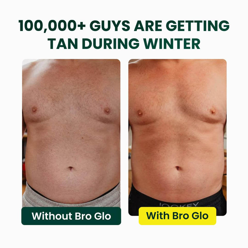 Bro Glo Self Tanner for The Boys – Quick-Apply Water-Based Foam, No Orange, Oil-Free, 6.76 fl oz
