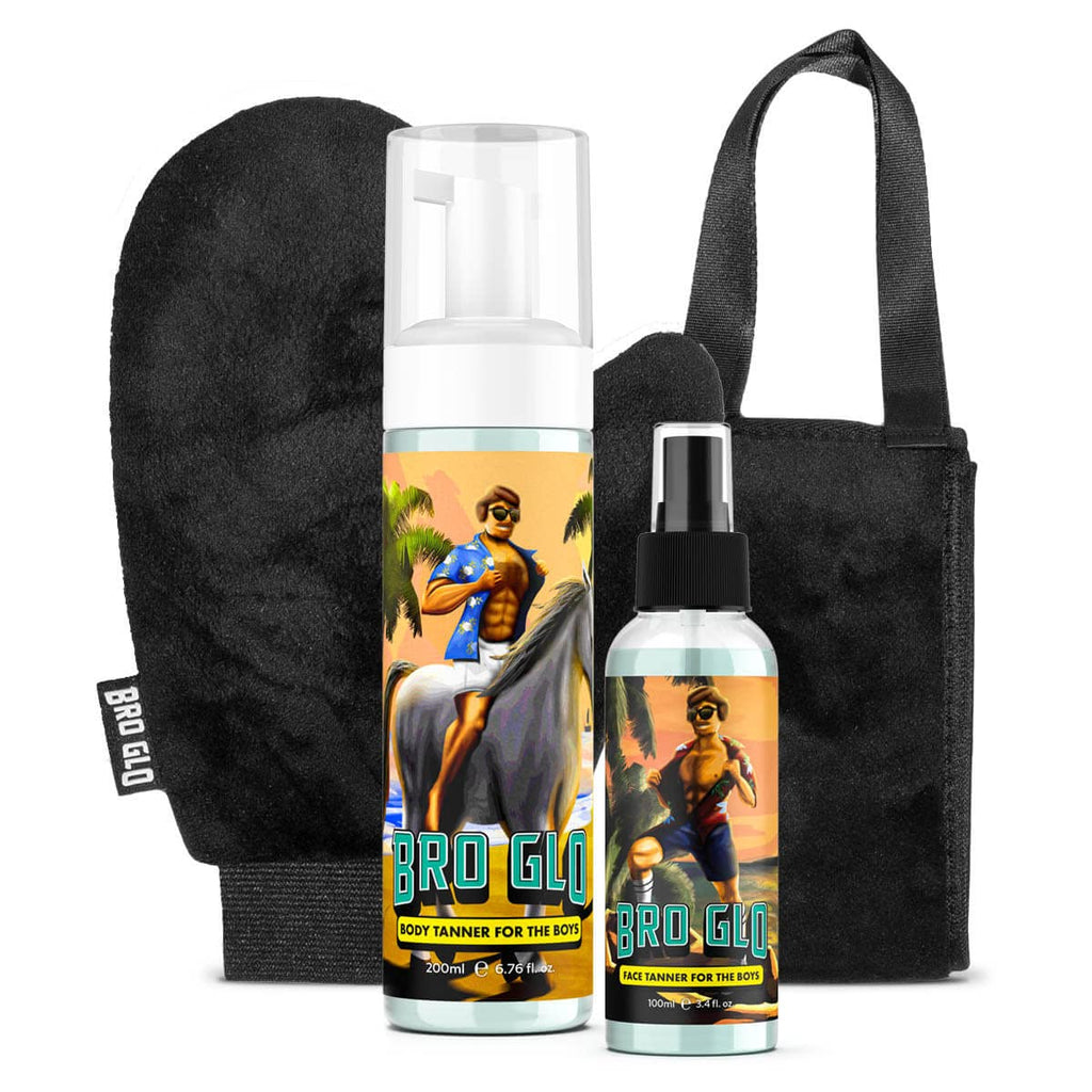 Bro Glo King Bundle Self Tanner for The Boys – Oil-Free, Water-Based