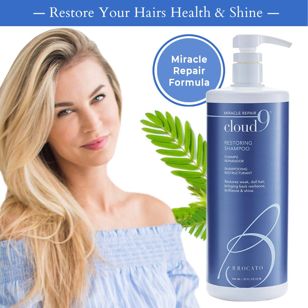 Brocato Cloud 9 Restoring Shampoo, 32 Fl Oz – Miracle Repair, Hydration & Shine