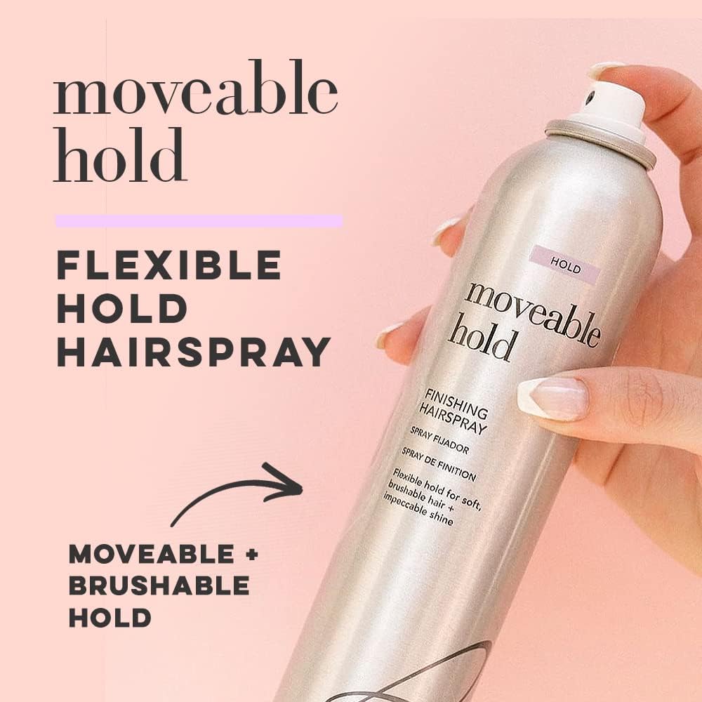 Brocato Moveable Hold Finishing Hairspray (50% VOC) 10oz | Brushable Control, Color-Safe Shine