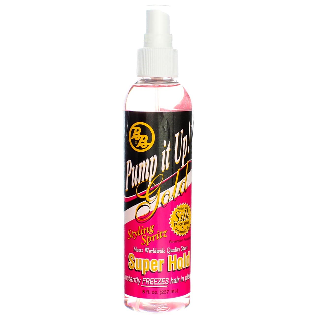 Bronner Brothers Pump It Up Spritz Gold Super Hold - 8 oz, Pack of 5