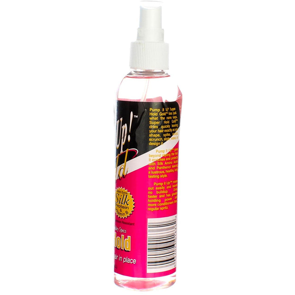 Bronner Brothers Pump It Up Spritz Gold Super Hold - 8 oz, Pack of 5