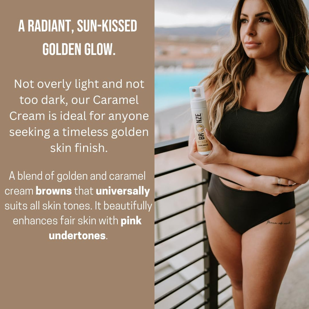 Bronze Cactus Caramel Cream Tanning Mousse | Easy Application & Instant Glow