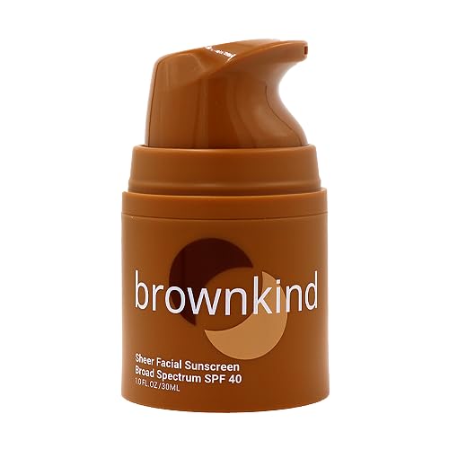 brownkind Sheer Facial Sunscreen SPF 40 — No White Cast, Lightweight for Melanin-Rich Skin