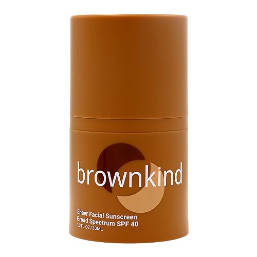 brownkind Sheer Facial Sunscreen SPF 40 — No White Cast, Lightweight for Melanin-Rich Skin
