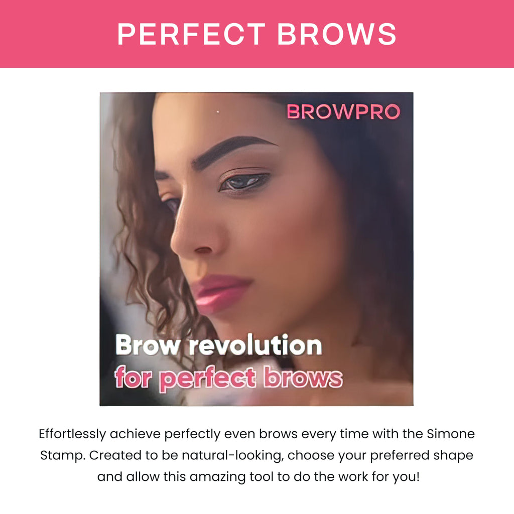 BrowPro Eyebrow Stamp Simone — Natural Arched Brow Powder, Waterproof & Long-Lasting