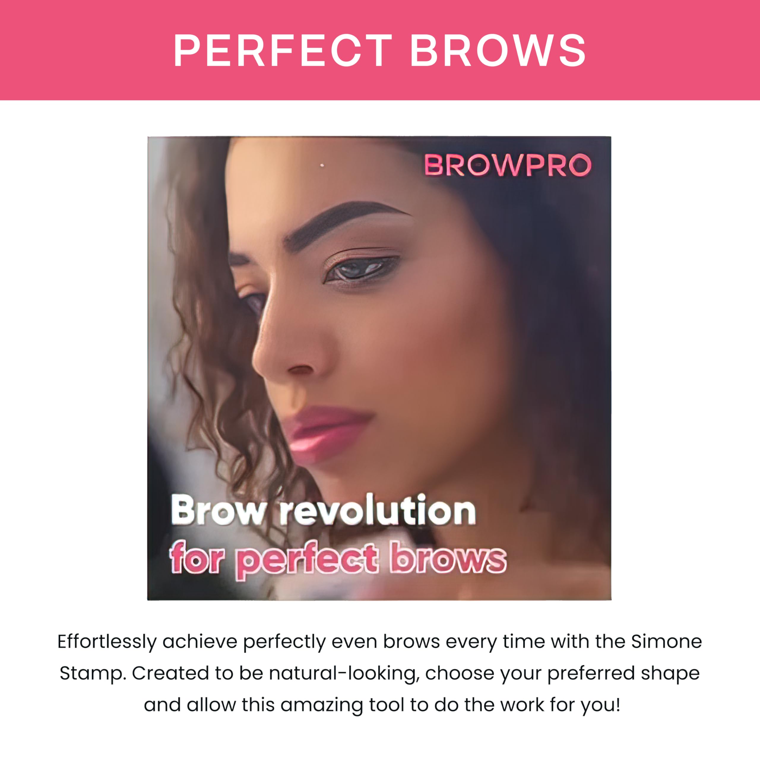 BrowPro Eyebrow Stamp Simone — Natural Arched Brow Powder, Waterproof & Long-Lasting