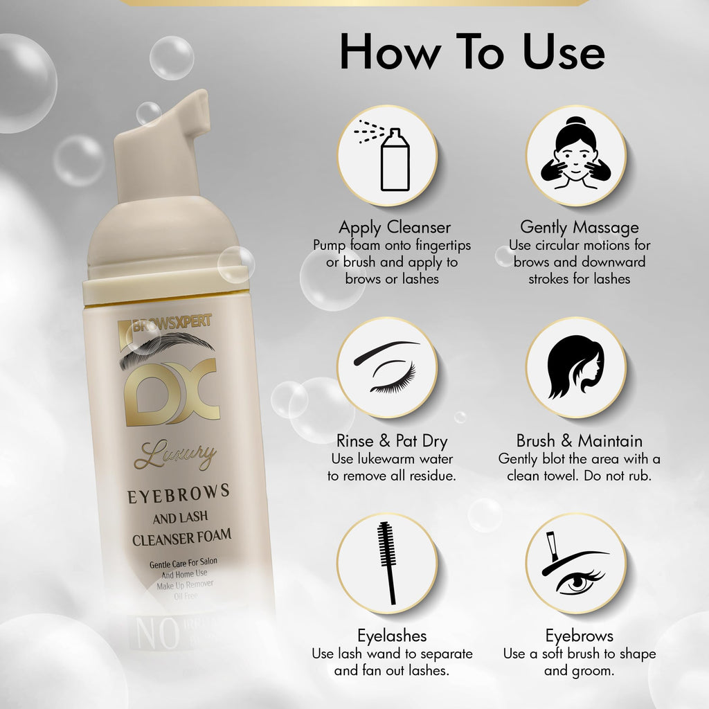 Brows Xpert Clarifying Brow Foam – Gentle Oil-Free Makeup Remover for Sensitive Skin