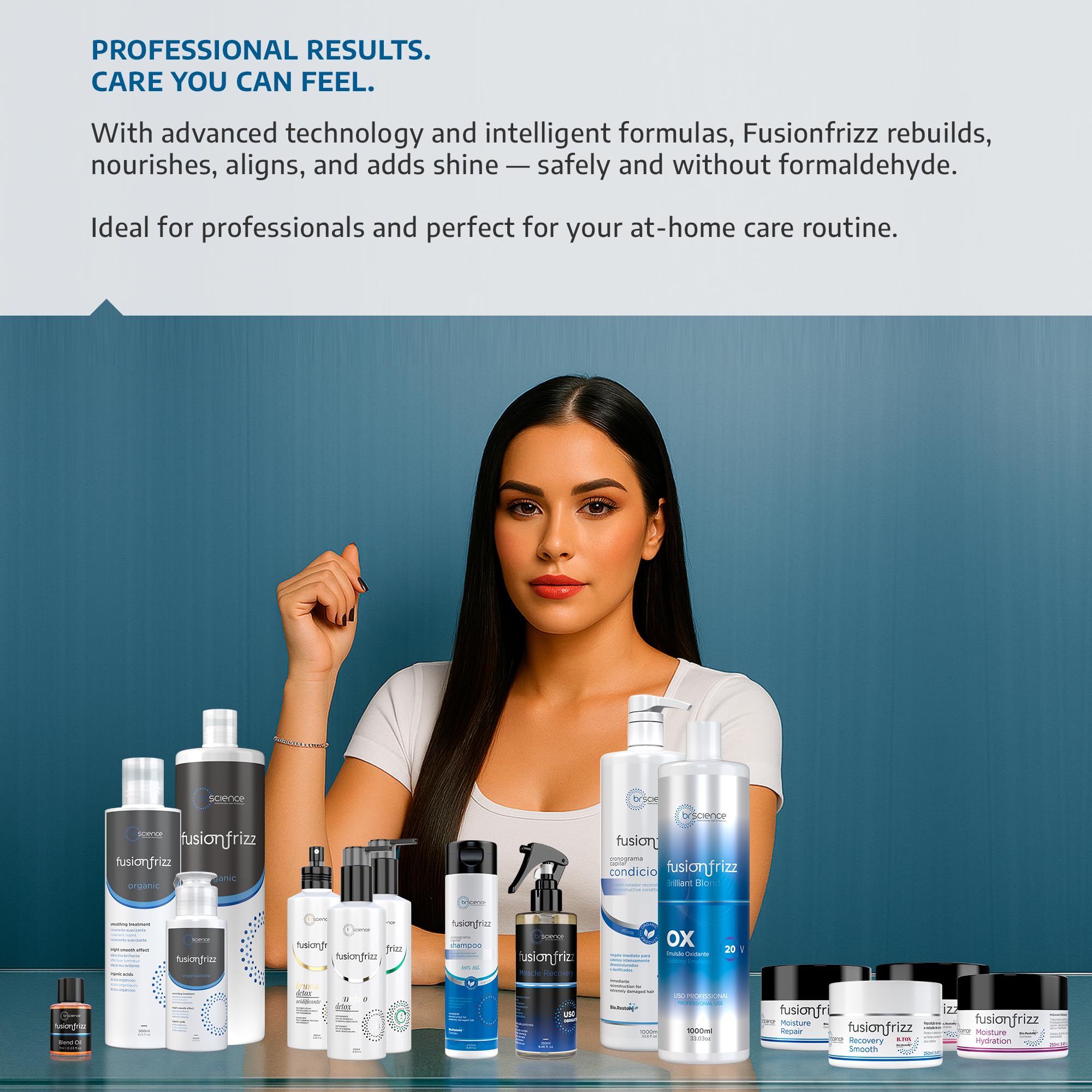 Brscience FusionFrizz OrganicPlastia – Professional Keratin Smoothing & Brightening Treatment (1000ml)