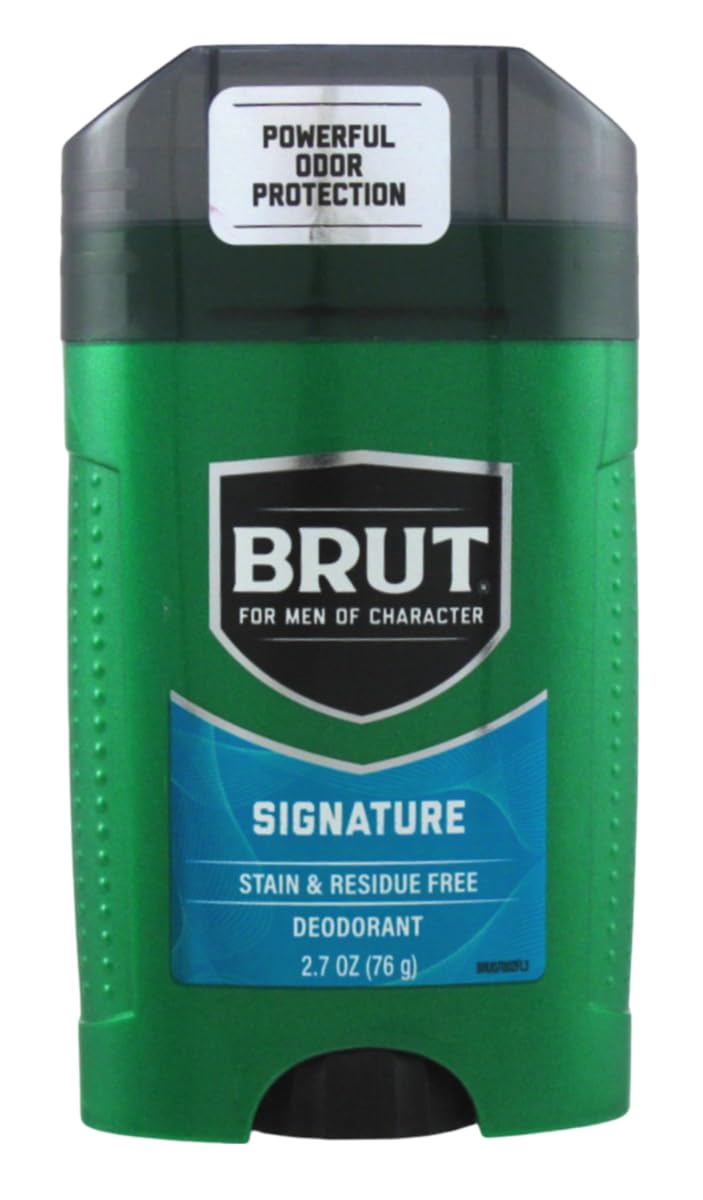 Brut Deodorant Oval Solid Classic Scent – 3 Pack (2.25 oz each) | 24-Hour Protection