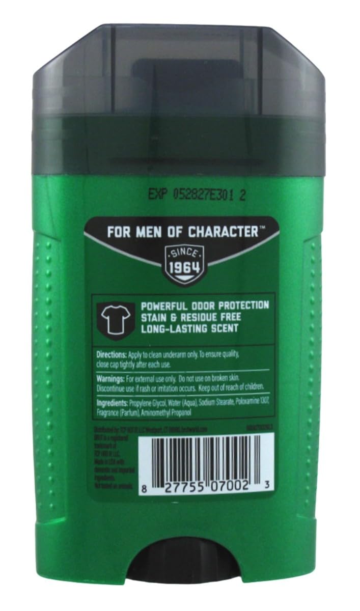Brut Deodorant Oval Solid Classic Scent – 3 Pack (2.25 oz each) | 24-Hour Protection