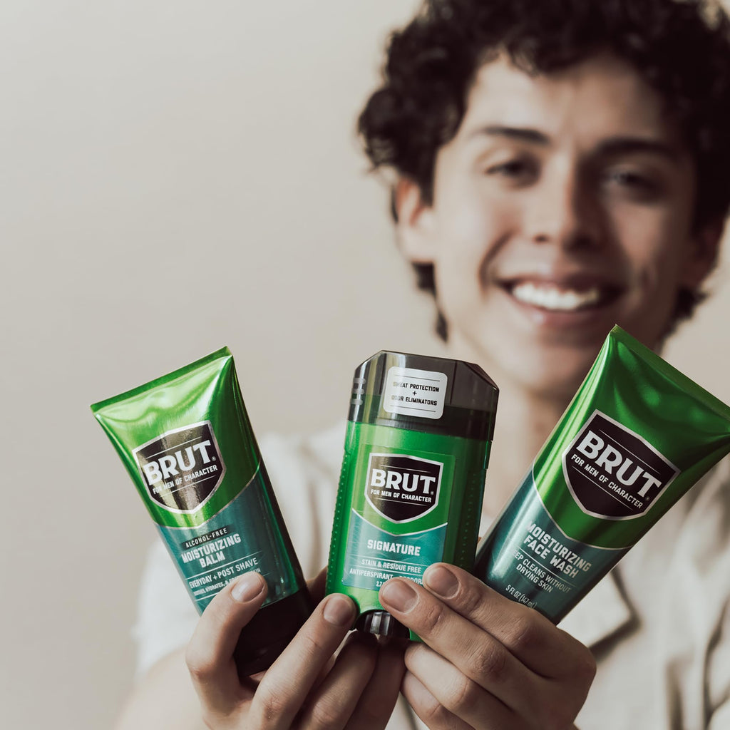 Brut Moisturizing Balm – Lightweight, Grease-Free Aftershave Moisturizer for Men (3.5 oz)