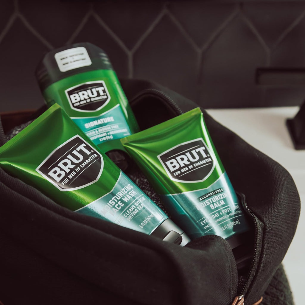 Brut Moisturizing Balm – Lightweight, Grease-Free Aftershave Moisturizer for Men (3.5 oz)